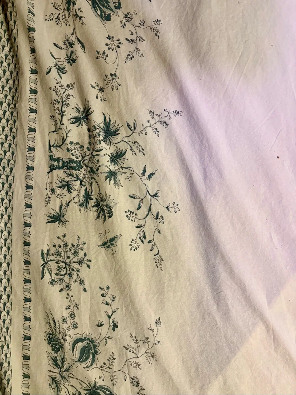 Pottery Barn King Duvet Cover 100% Cotton Italy Tree of Life Floral Bird Rare